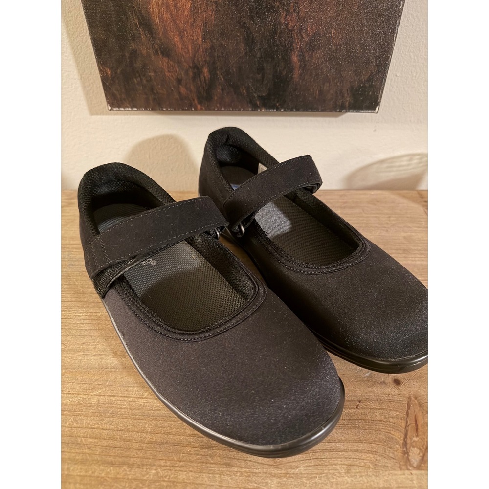 Orthofeet 827 Celina Black Mary Jane Orthopedic Shoes Womens 10 X-Wide 2E